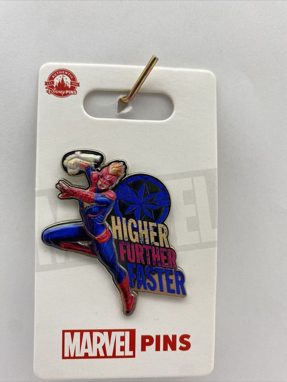 Disney Parks Pin Captain Marvel Higher Further Faster Avengers Trading Pin